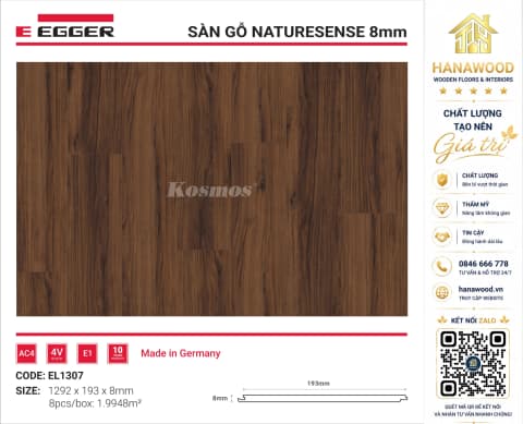 Lót Sàn Gỗ Egger EL1307 8mm bề mặt sần chống trơn trượt