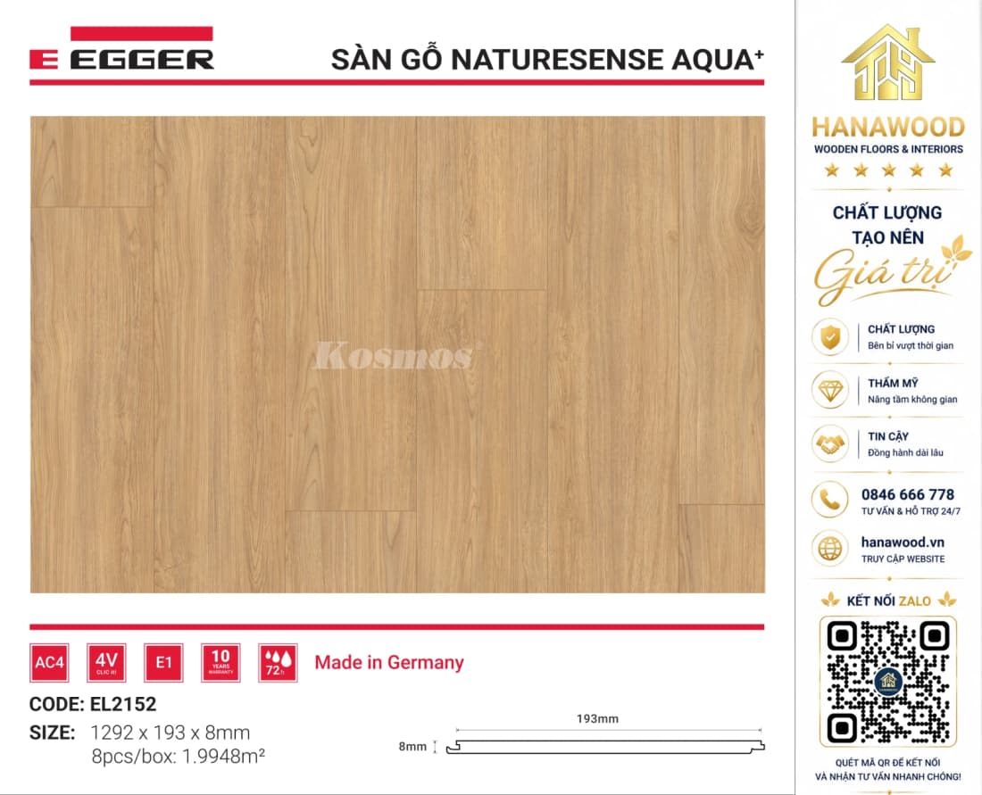 Lót Sàn Gỗ Egger EL2152 8mm dòng Aqua+ siêu kháng nước