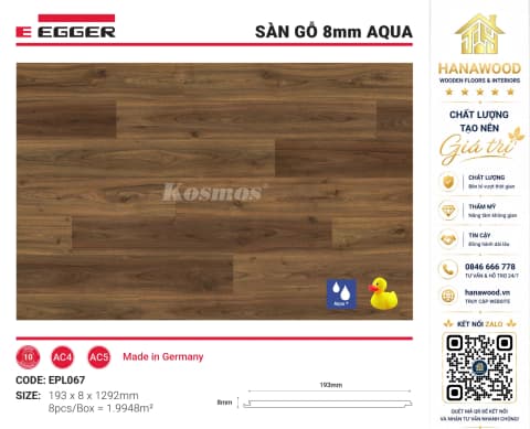 Lót Sàn Gỗ Egger EPL067 8mm siêu kháng nước cho nhà chung cư