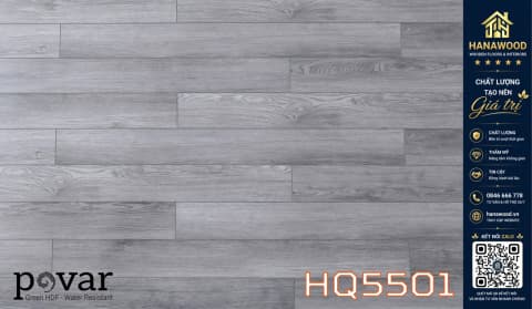Lót Sàn Gỗ Povar HQ5501 8mm cốt gỗ xanh chống nước vượt trội