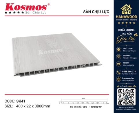 Sàn Nhựa Chịu Lực PVC Kosmos SK41X3M lót gác lửng bền bỉ vượt trội