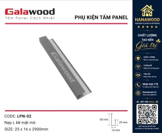 Nẹp Kết Thúc Nối Tấm Panel LPN-02 Màu Xám bảo vệ cạnh tấm chống va đập