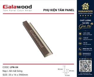 Nẹp Kết Thúc Nối Tấm Panel LPN-04 Màu Nâu Walnut nhẹ bền chống xước