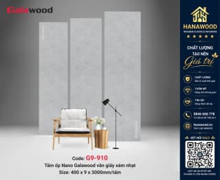 Tấm Ốp Tường Nano Giả Bê Tông Galawood G9-910 phong cách xám xi măng hiện đại