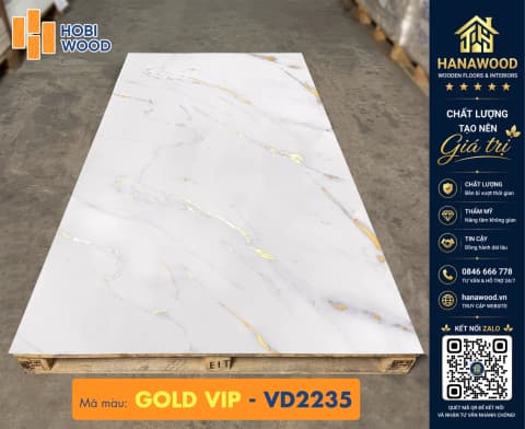 Tấm PVC Giả Vân Đá Ốp Tường Hobiwood VD2235 chống ẩm vượt trội không lo bong tróc