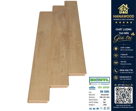 Sàn Gỗ Công Nghiệp Binyl Đức BN5985 Dày 12mm