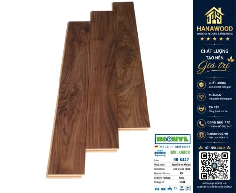 Sàn Gỗ Công Nghiệp Binyl Đức BN K442 Dày 12mm