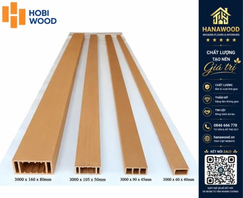 Thanh Lam Hộp Gỗ Nhựa Ngoài Trời Hobi Wood Vibrant Yellow