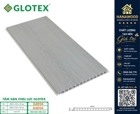 Sàn Chịu Lực Tầng Lửng Glotex 4LBF04 Vân Xám Nhạt 4M