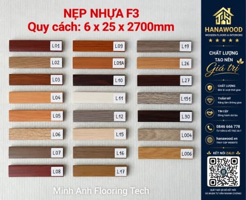 Nẹp Chữ L Kết Thúc Sàn Nhựa MIA