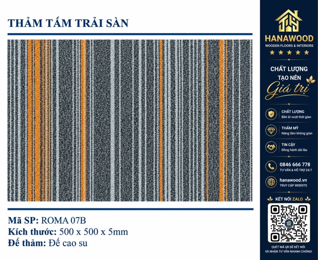 Thảm Tấm Trải Sàn Văn Phòng Roma 07B