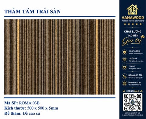 Thảm Tấm Trải Sàn Văn Phòng Roma 03B