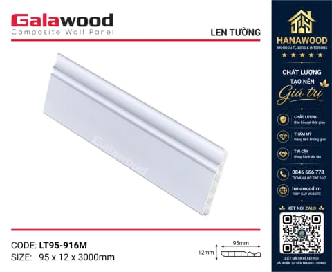 Phào Chỉ Len Chân Tường Galawood LT95-916M
