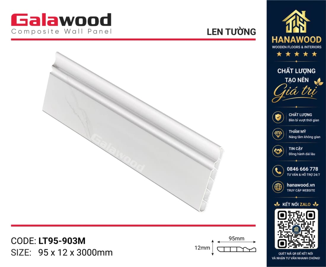 Phào Chỉ Len Chân Tường Galawood LT95-903M