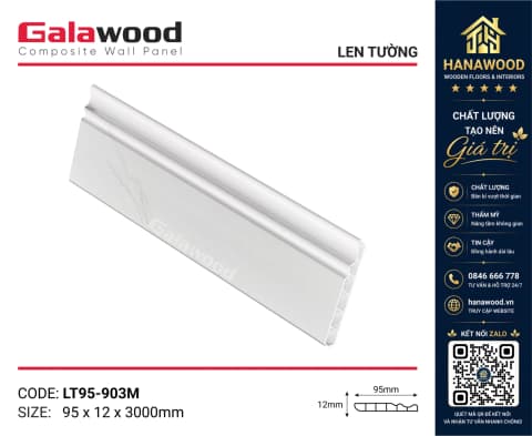 Phào Chỉ Len Chân Tường Galawood LT95-903M