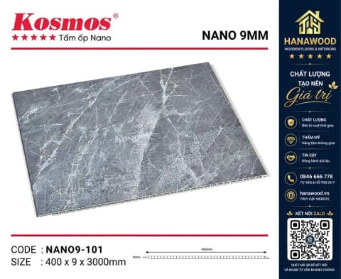 Tấm Nhựa Ốp Tường Nano Giả Bê Tông Kosmos NANO9-101