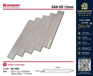 Sàn Gỗ Công Nghiệp Kosmos 12mm KB1896