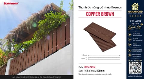 Thanh Lam Đa Năng Ngoài Trời Kosmos OP142X2.2M Copper Brown