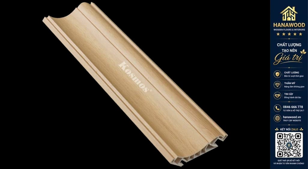 Phào Cổ Trần Nhựa Giả Vân Gỗ Kosmos CT100x26-019