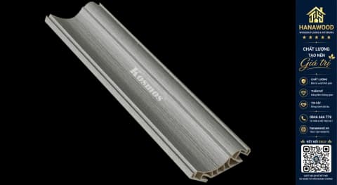 Phào Cổ Trần Nhựa Màu Xám Giả Gỗ Kosmos CT100x26-100