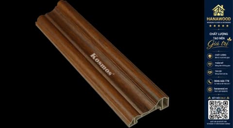 Phào Chỉ Lệch Trang Trí Kosmos CL50x22-009 Giả Vân Gỗ