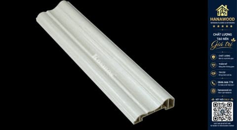 Phào Chỉ Lệch Trang Trí Kosmos CL50x22-005 Màu Trắng Vân Gỗ