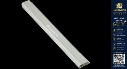 Nẹp Kết Thúc Tấm Ốp Tường Màu Trắng Kosmos L30x13-005