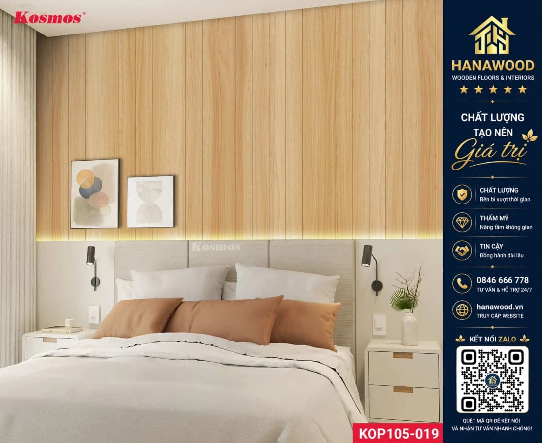 Tấm Nhựa Ốp Trần Nano Kosmos KOP105-019
