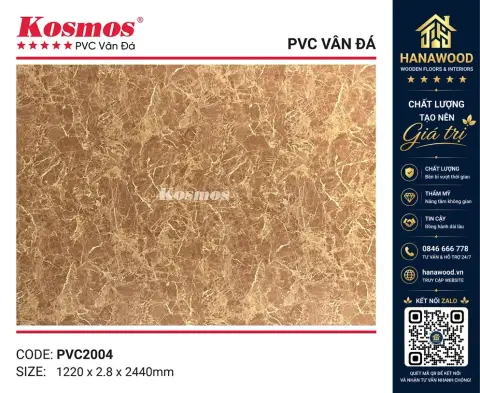 Tấm Nhựa PVC Giả Vân Bê Tông Kosmos PVC2004