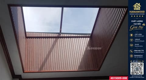 Lam 4 Sóng Giả Gỗ Nhựa Kosmos 4S150X9-008