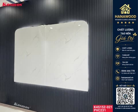 Nhựa Lam Sóng Giả Gỗ Ốp Tường Kosmos K4S152-021