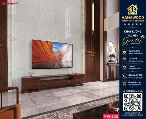PVC Giả Đá Ốp Tường Kosmos PVC325 Vân Bê Tông