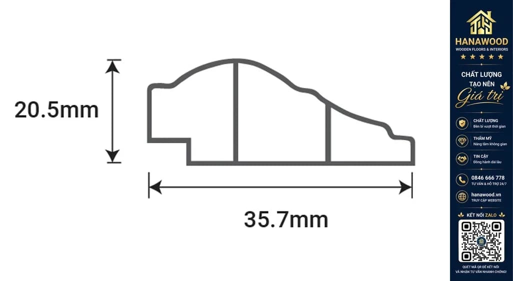 Phào Kết Thúc PVC Vân Đá Kosmos