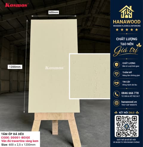 Tấm Ốp Và Phụ Kiện Kosmos Nhựa Giả Gỗ Màu 001