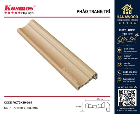 Phào Viền Cửa Trang Trí Tấm Ốp Kosmos VC70X30-019
