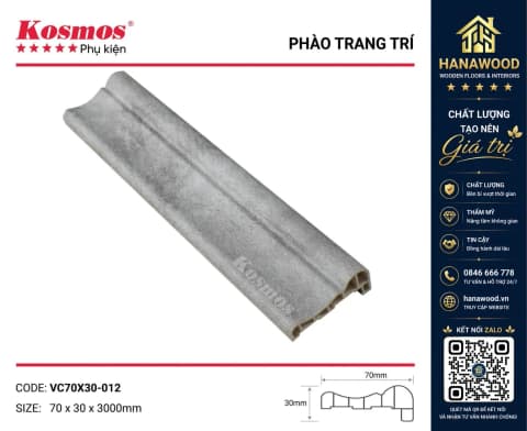 Phào Viền Cửa Trang Trí Tấm Ốp Kosmos VC70X30-012