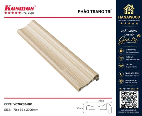 Phào Viền Cửa Trang Trí Tấm Ốp Tường Kosmos VC70X30-001