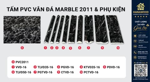 Ốp Tường PVC Giả Đá Kosmos PVC2011 Dày 2.8mm