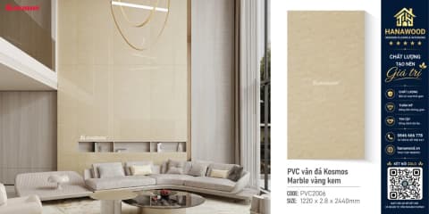 Tấm Nhựa Ốp Tường PVC Giả Vân Đá Kosmos Dày 3.2mm