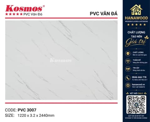 Ốp Tường PVC Giả Đá Kosmos PVC3007 Dày 3.2mm