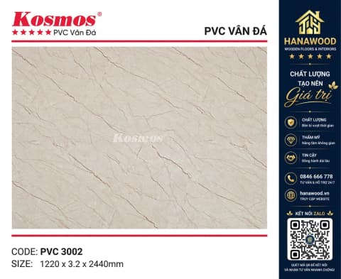 Ốp Tường PVC Giả Đá Kosmos PVC3002 Dày 3.2mm