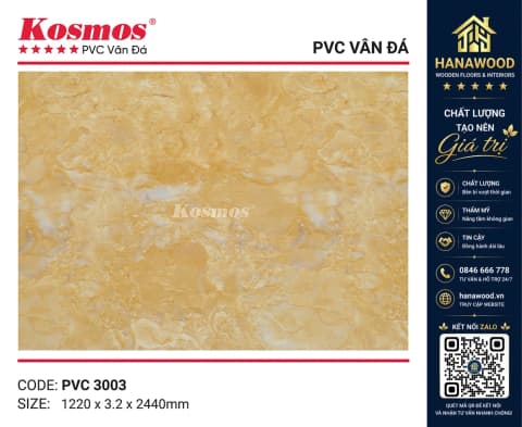 Ốp Tường PVC Giả Đá Kosmos PVC3003 Dày 3,2mm