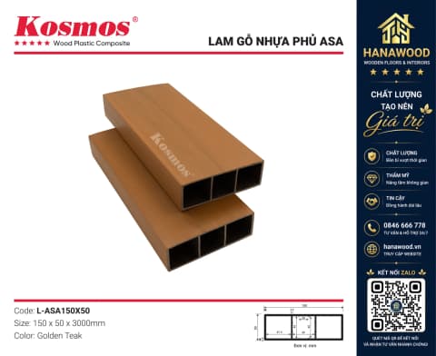 Lam Trụ Pergola Gỗ Nhựa Ngoài Trời Kosmos T150 x 150
