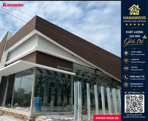 Lam Sóng Gỗ Nhựa Ngoài Trời Kosmos KW4S219X28 2.2m