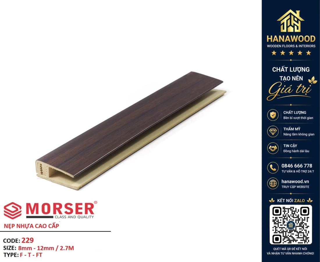Nẹp Kết Thúc Sàn Gỗ F229