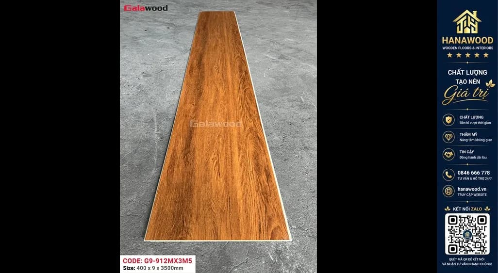 Tấm Nhựa Ốp Tường Nano Giả Gỗ Galawood G9-912MX3M5