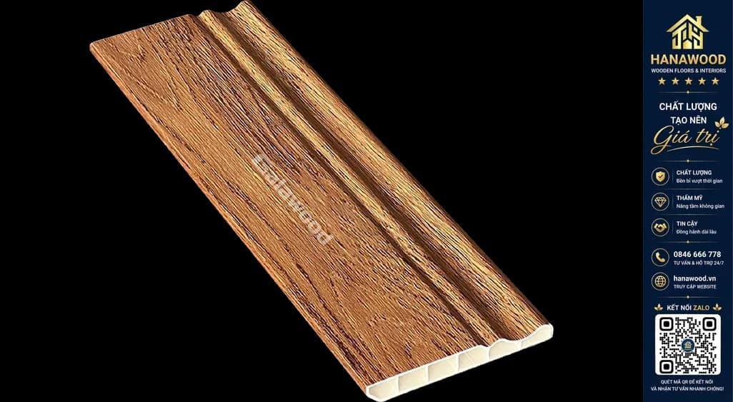 Phào Chỉ Len Chân Tường Galawood Giả Gỗ LT95-912M