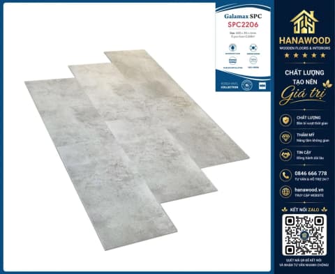 Sàn Nhựa Giả Bê Tông Galamax SPC2206