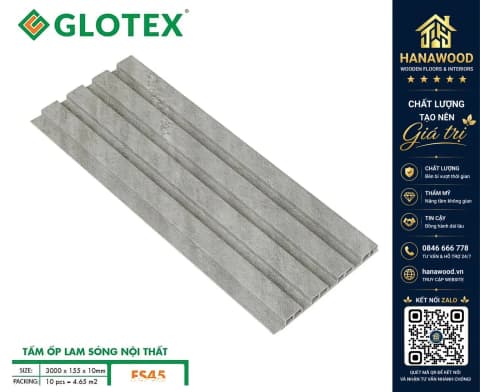 Hình ảnh Ốp Tường Ốp Trần Lam Sóng Giả Vân Bê Tông Glotex FS45