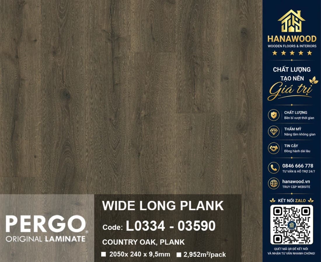 Sàn Gỗ Công Nghiệp Pergo Wide Long Plank 03590